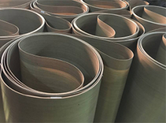 Close-up of a teflon (PTFE) dryer belt for vacuum belt dryers